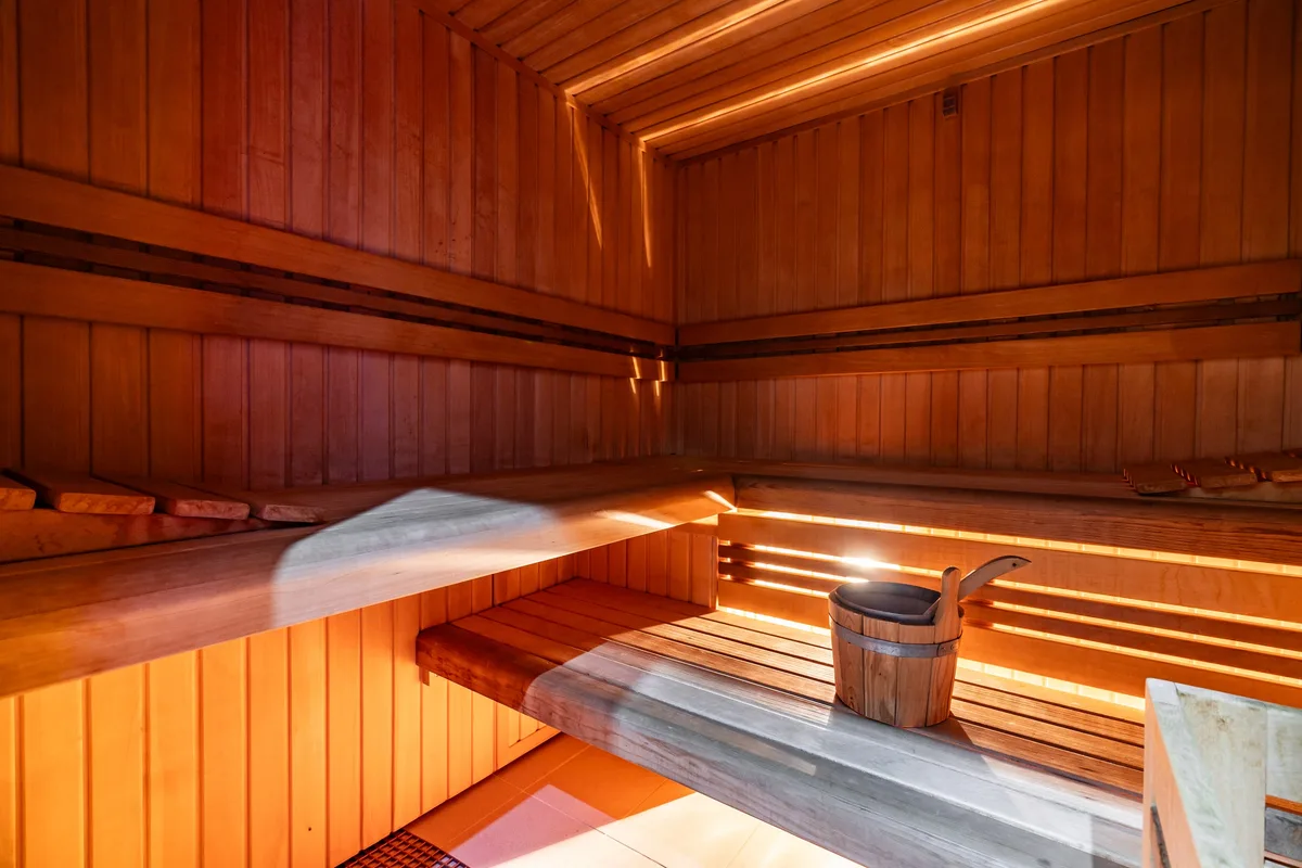 Sauna s osvětlením