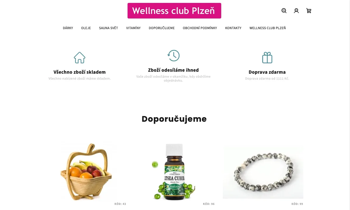 Náhled e-shopu Wellness club Plzeň